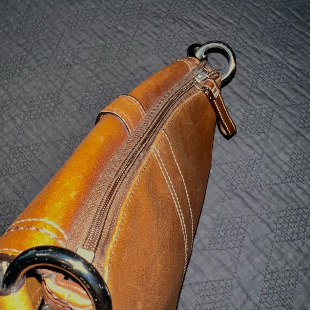 Coach Brown Leather Crossbody Bag with Tan Strap - Picture 6 of 7